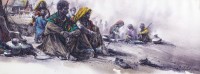 Ali Abbas, 11 x 30 Inch, Watercolor on Paper, Figurative Painting, AC-AAB-150
